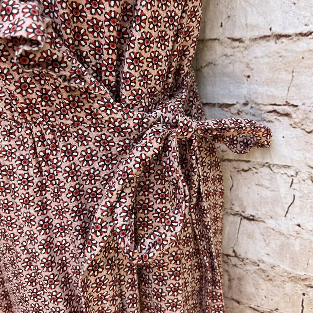 Boden Pink Patterned Midi Dress - Picture 5 of 9